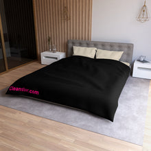 Load image into Gallery viewer, Black Microfiber Duvet Cover
